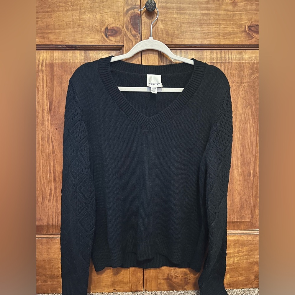 Industry Black V-Neck Sweater
